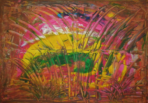  RAIN>FOREST - 22 - sunrise - Acryl auf Lwd - 2025 - 70 x 100 cm